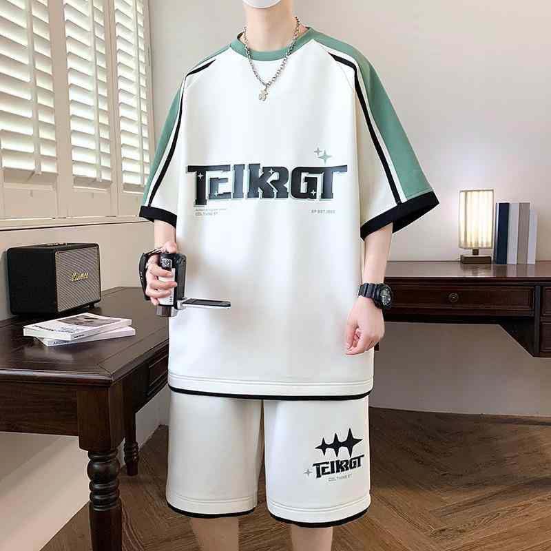 スポーツウェア 男の子 ジュニア 中学生 半袖Tシャツ ショートパンツ 上下セット 接触冷感 薄手 吸汗速乾 ポリエステル 春夏 運動 普段着 通学 ルームウェア