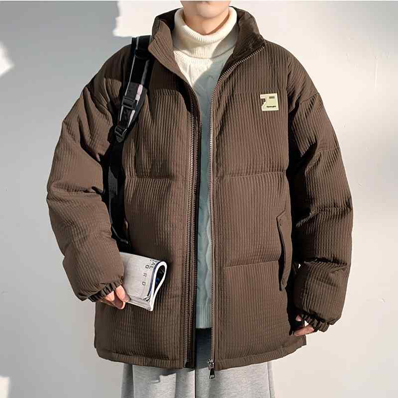 中綿ジャケット メンズ コーデュロイ アメリカンレトロ ビッグシルエット 厚手 保温 防寒 秋冬 大きいサイズ ブラウン ブラック グレーカーキ