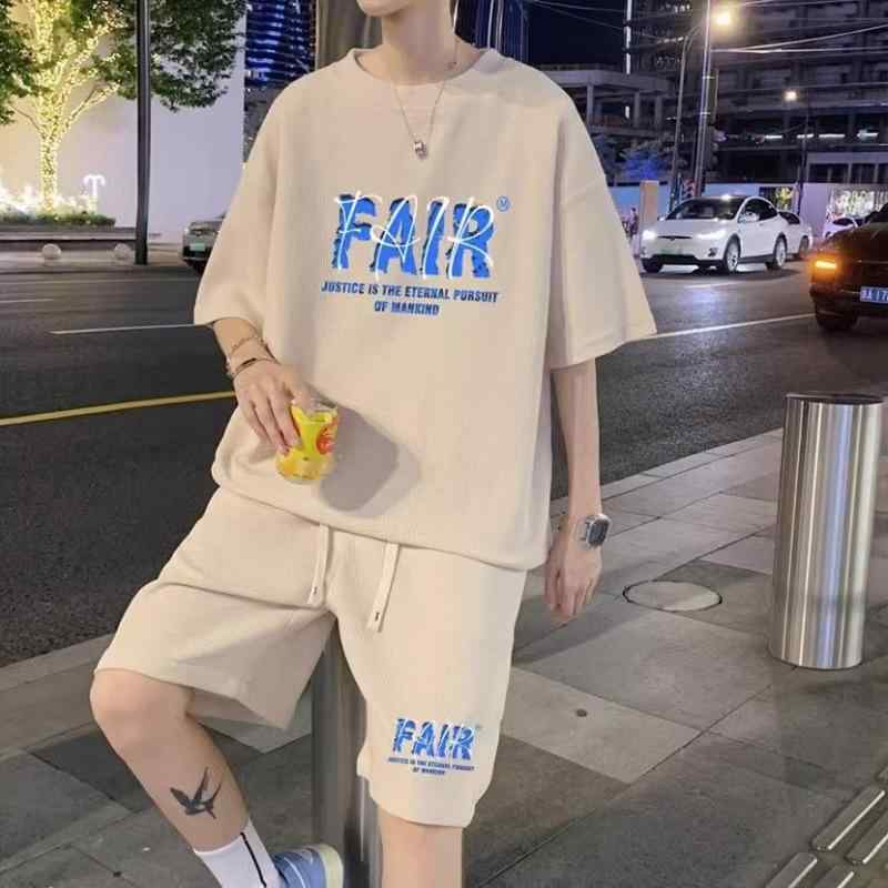 セットアップ メンズ ジュニア 男の子 半袖 Tシャツ ショートパンツ 春夏 コットン 綿 カジュアル スポーツ 普段着 部屋着 通学 アプリコット ホワイト ブラック