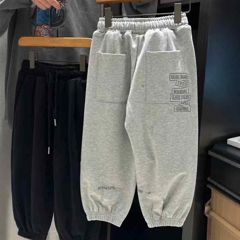 スウェットパンツ 男の子 キッズ 春秋 ゆったり ロングパンツ スポーツ カジュアル おしゃれ ストリート トレンド 韓国 綿 コットン ジュニア 快適 普段使い 通学