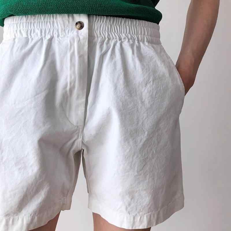 ショートパンツ メンズ 男性用 春夏 韓国 トレンド 無地 ウォッシュドコットン 綿 イージーパンツ ウエストゴム ストレートシルエット カジュアル 普段使い 部屋着 ハーフパンツ ホワイト ブラック カーキ