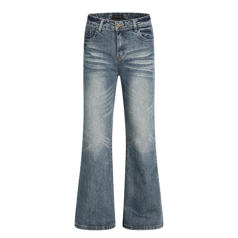 楽天市場】GUAPI グアピ フレアデニムパンツ 28-32インチ ブルー/青