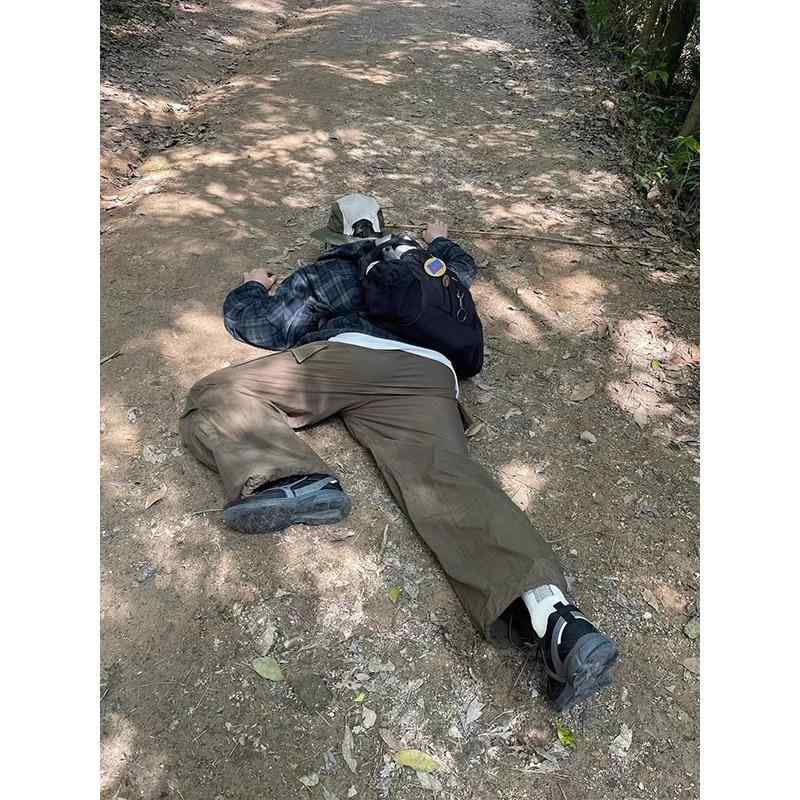 パンツ メンズ 春夏 吸湿速乾 薄手 伸縮性 ストレッチ ストレート カーゴパンツ アウトドア 登山 ハイキング カジュアル ボトムス