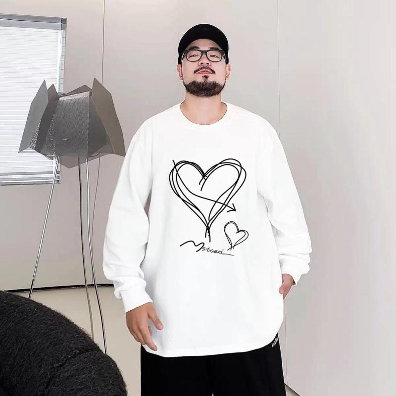 ロンT メンズ 男性用 春秋 ヘビーウェイト 綿 ゆったり ビッグシルエット ドロップショルダー クルーネック プリント カジュアル 普段使い 着回し抜群 通気性 抗菌