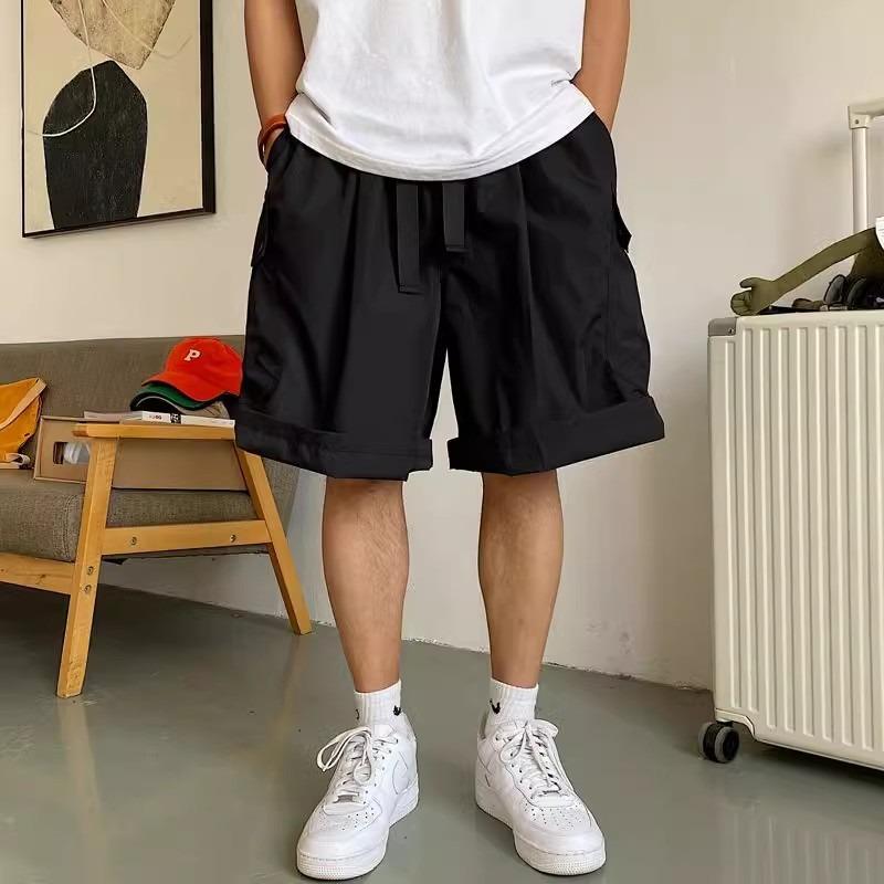 ショートパンツ メンズ ビッグサイズ 夏 アメカジ カジュアル ストリート カーゴ ハーフパンツ 多ポケット ルーズフィット ゆったり 薄手 ポリエステル ブラック グリーン