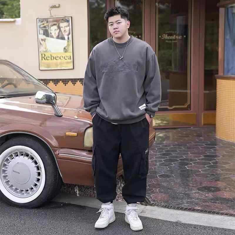 スウェット メンズ アメカジ レトロ レタープリント 裏起毛 クルーネック 丸首 長袖 大きいサイズ ビッグサイズ ゆったり ルーズフィット カジュアル トップス 秋冬