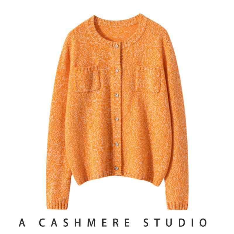 ニット カーディガン レディース 女性用 秋冬 ラウンドネック 長袖 カシミヤ ケーブル編み アラン模様 カジュアル 羽織り 重ね着 ミドル丈 中厚手 前開き トップス|おうち健康生活