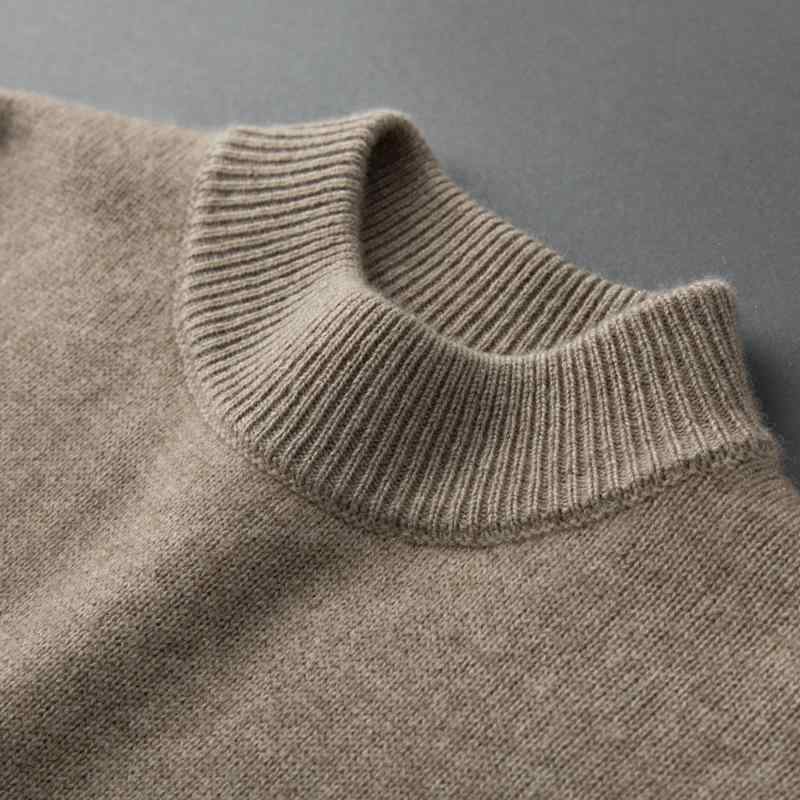 カシミールプルオーバー メンズ 成人男性用 御前上等カシミール ハイネック 編み物ティーシャツ 肉厚 無地 分かりやすい 第一義的 事務室心地よい 普段使い走り 下着類 ゆったり 長袖 冬物 防寒