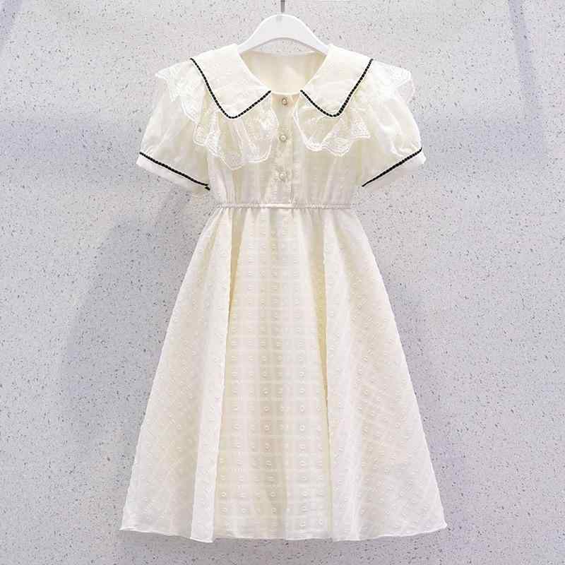ワンピース 女の子 ジュニア 春夏 シフォン ウエストマーク 薄手 軽量 プリンセスドレス おしゃれ かわいい フレア Aライン お出かけ 通学 カジュアル アプリコット ピンク ブルー パープル