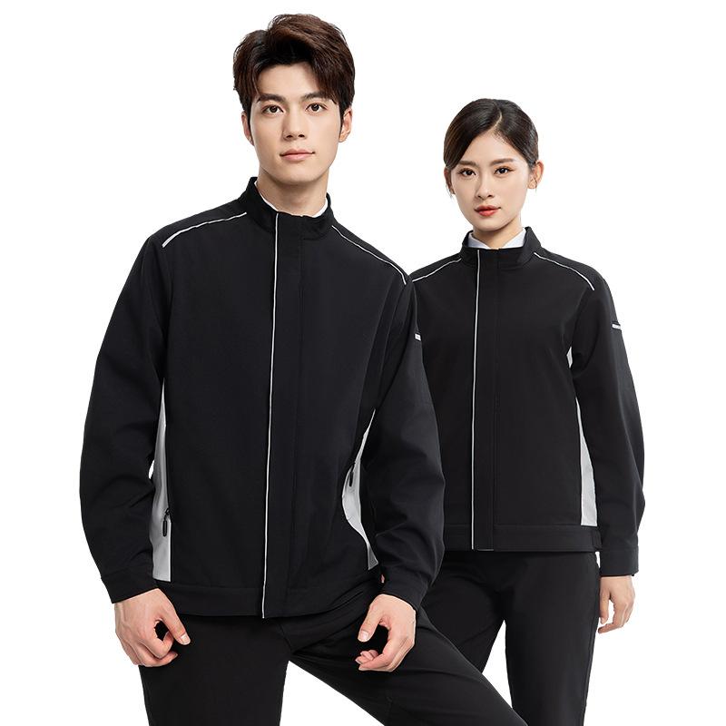 作業服 メンズ ソフトシェルジャケット 春秋 セットアップ 上下セット ワークウェア 防寒 ポリエステル 軽量 防風 撥水 高機能 作業現場 工場 建設 通勤 仕事