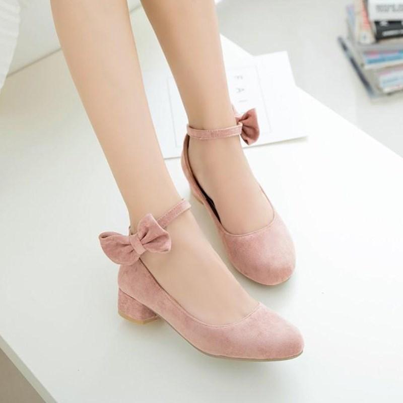 パンプス レディース 太ヒール ワンストラップ スエード調 フェイクレザー 浅め ゴム底 カジュアル 普段使い デイリー ナチュラル スクール 通学 春夏 ブラック アイボリー ピンク