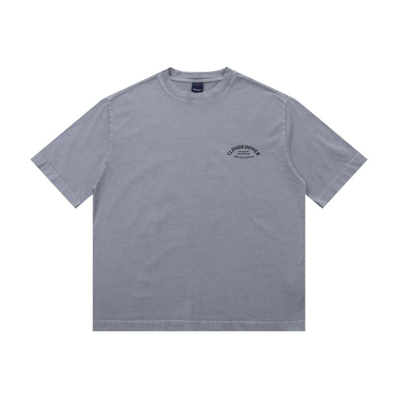 Tシャツ メンズ 古着系 アメカジ ストリート ユーズド加工 ウォッシュ加工 レタープリント ロゴプリント ヘビーウェイト 厚手 半袖 レトロ ヴィンテージ風 春夏 ルーズシルエット 綿 コットン 通気性 カジュアル 普段使い