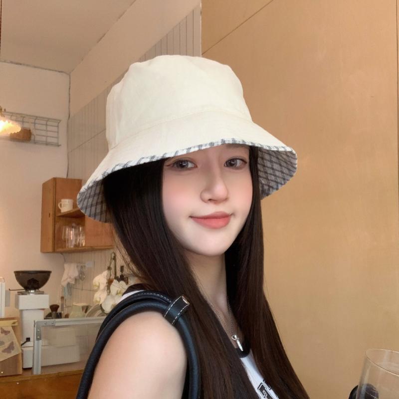 バケットハット レディース 女性用 高級感 日韓風 おしゃれ 春夏 綿 コットン リバーシブル チェック柄 UVカット 日焼け防止 通気性 多用途 カジュアル レトロ シンプル 普段使い