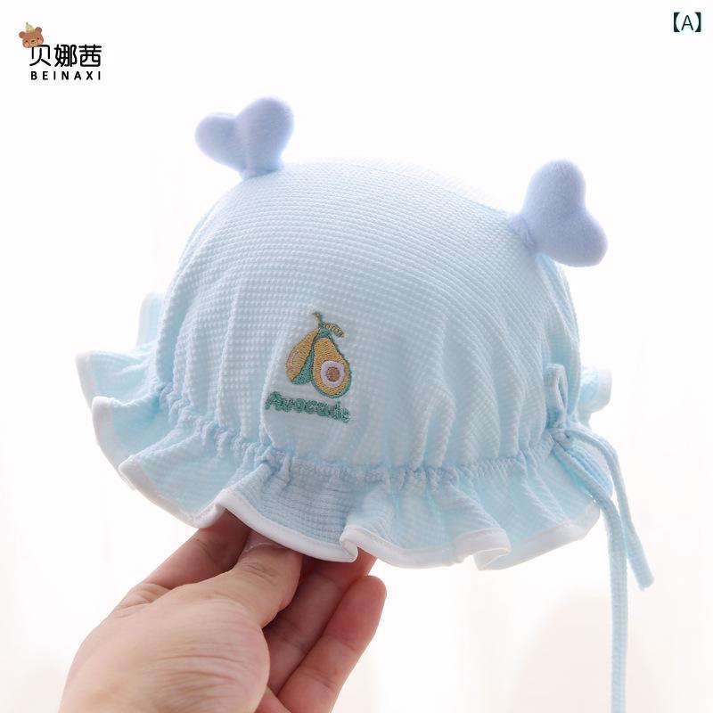 Baby Hat, Unisex, Spring and Summer, Thin, Cute, Fruit Pattern, Cute, Natural Polyester, Outing, Daily Use, Sun Protection, UV Protection, Breathable Bucket Hat