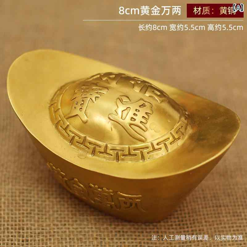 飾りつけ 金管楽器 元宝 招財進宝 先だつもの万両 芸術品 オブジェ 執務室 リビング 学習机 卓上 室内装飾 かざり付ける品 中華風 開運 縁起物 風水 金運 ラッキーアイテム