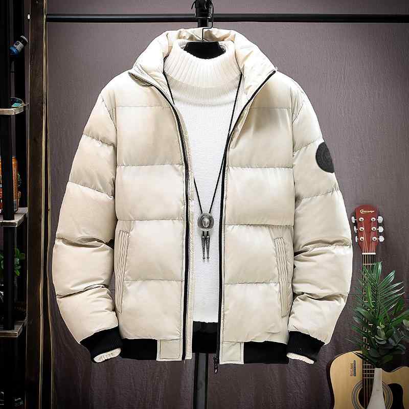 中綿ジャケット メンズ 男性用 秋冬 厚手 保温 防寒 スタンドカラー 立ち襟 ボリューム パファージャケット コート ジャンパー カジュアルスタイル ペアルック ユニセックス アウター ポリエステル