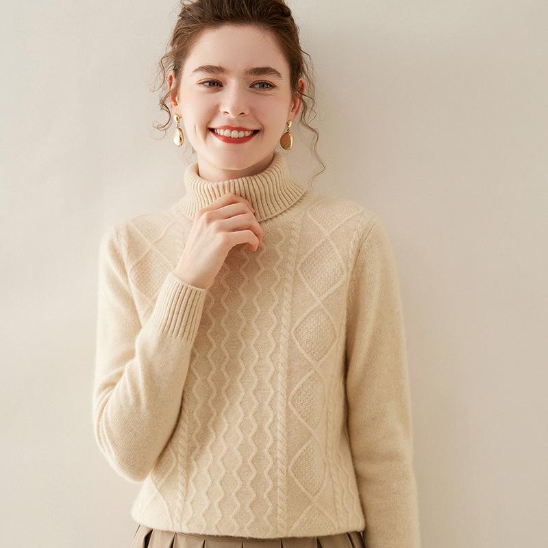 ニット レディース トップス 長袖 タートルネック 厚手 ゆったり シンプル 着回し 普段使い 通勤 オフィス きれいめ 上品 秋冬
