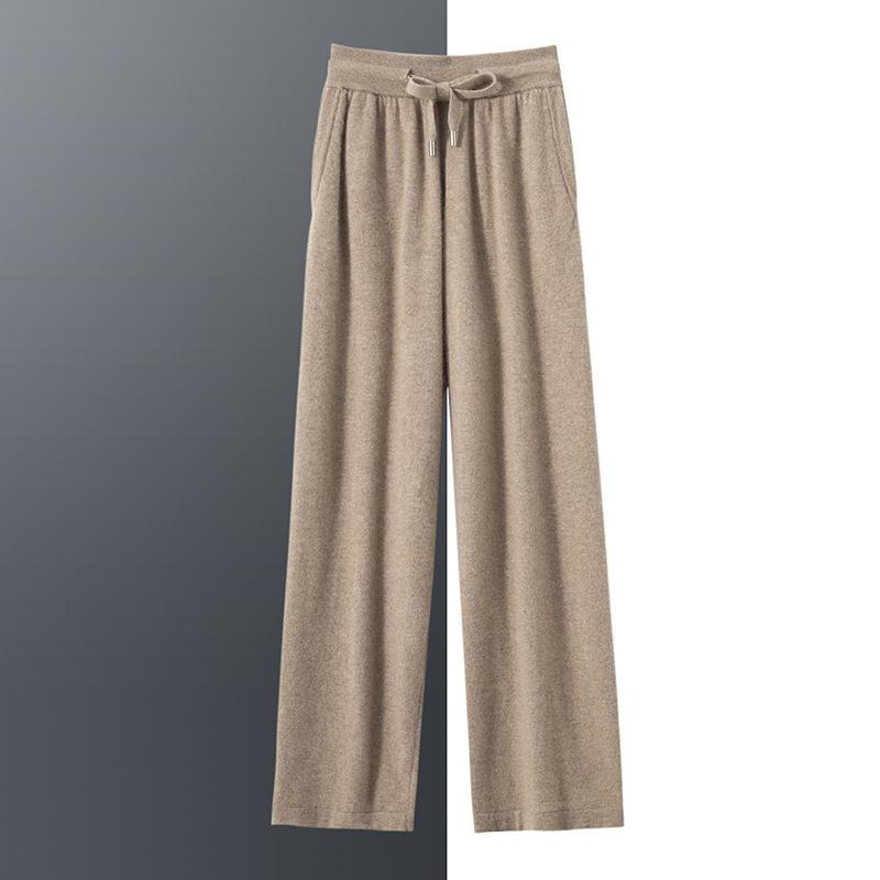 パンツ メンズ 純 ニットパンツ ハイウエスト ストレート ウエストゴム ロングパンツ 秋冬 カジュアル 普段使い リラックスウェア 防寒