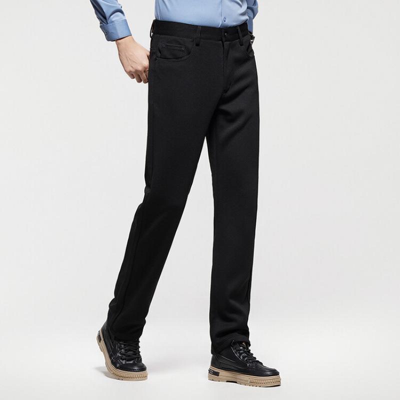 パンツ メンズ 男性用 シニア ミドルエイジ カジュアルパンツ ストレート チノパン ボトムス 秋冬 厚手 裏起毛 防シワ ツイル ロングパンツ ストレッチ 無地 普段使い