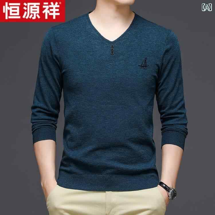 ニット メンズ 男性用 秋冬 薄手 ウール セーター Vネック 長袖 トップス ストレッチ 伸縮性 カジュアル 普段使い デイリーユース ウォッシャブル 軽量 柔らかい 着回し