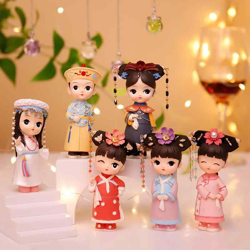 置物 女の子 女性 学生 ブラインドボックス フィギュア コレクション 古風 格格伝 シリーズ デスクトップ装飾 卓上飾り インテリア オブジェ 樹脂製 かわいい サプライズ ギフト プレゼント 贈り物 誕生日