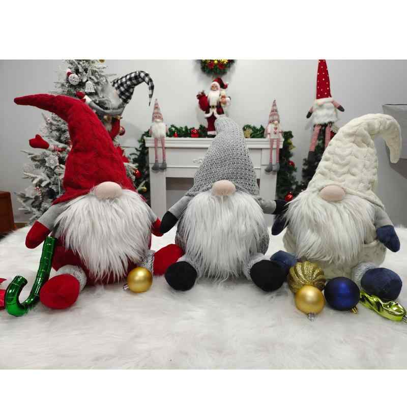 置物 クリスマス ノーム 羊毛 フェルト 布製 ハンドメイド 北欧風 座り姿 かわいい おしゃれ インテリア ホームデコレーション 食卓飾り ギフト 冬｜おうち健康生活