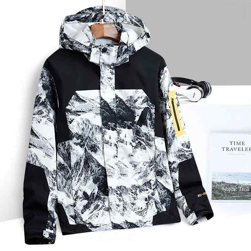 マウンテンパーカー 男女兼用 カップル 防風 防水 防汚 耐摩耗 フード付き 登山 キャンプ 釣り アウトドア 旅行 レジャー ゆったり カジュアル ポリエステル アウター 秋冬