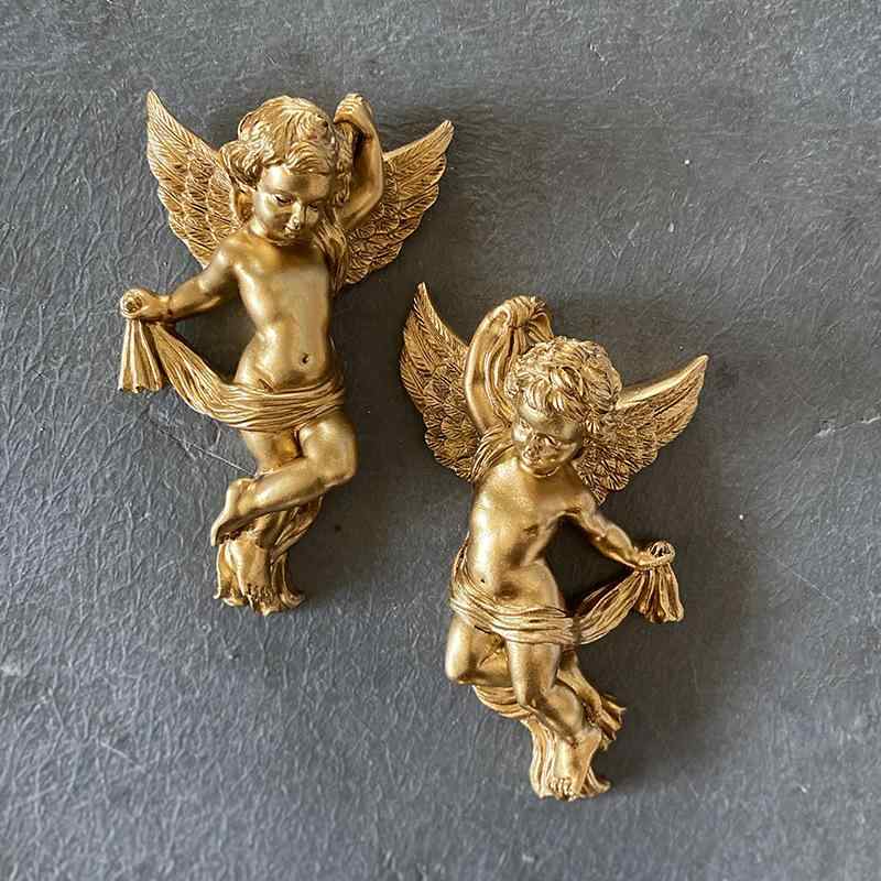 楽天市場】ヴィンテージ 壁掛け 石膏レリーフ エンジェル ラファエル