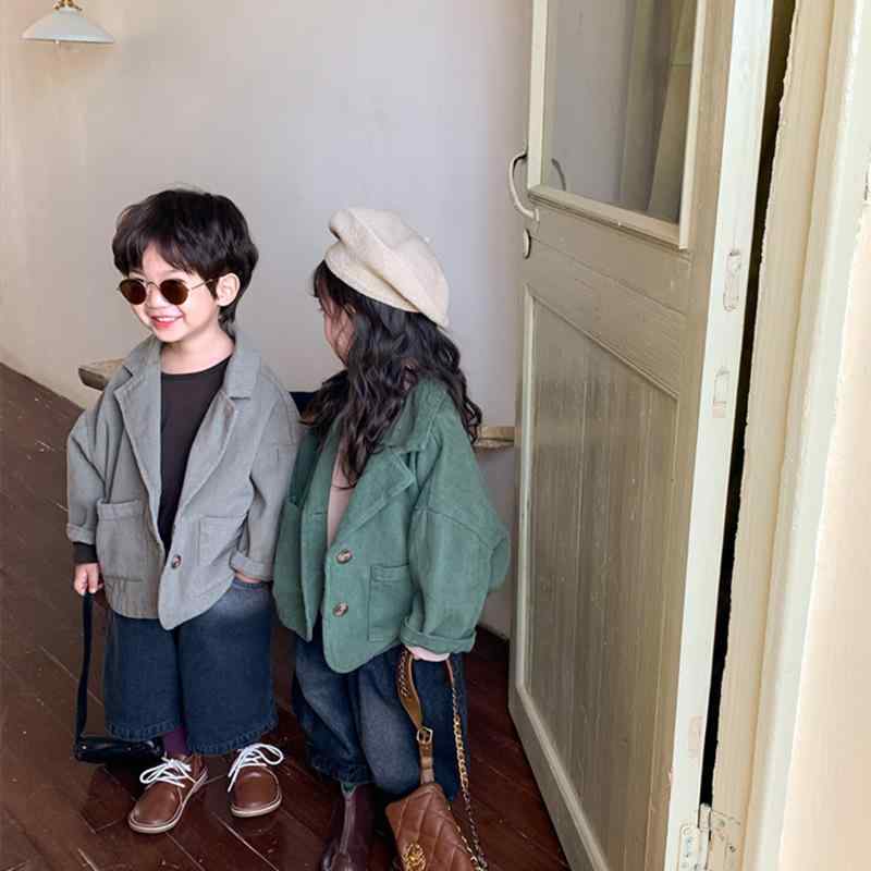 ジャケット キッズ 男の子 女の子 ベビー 春秋 ダメージ加工 レトロ ナチュラルテイスト 綿素材 普段使い カジュアル ソフトタッチ グリーン グレー ショート丈