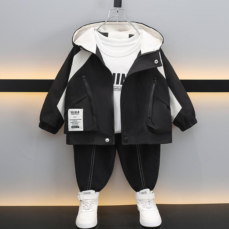 キッズ 男の子 アウター 春秋 フード付き ウィンドブレーカー マウンテンパーカー ブルゾン ジャケット ジップアップ おしゃれ カジュアル 通学 綿混 ポリエステル ナイロン ソフト加工