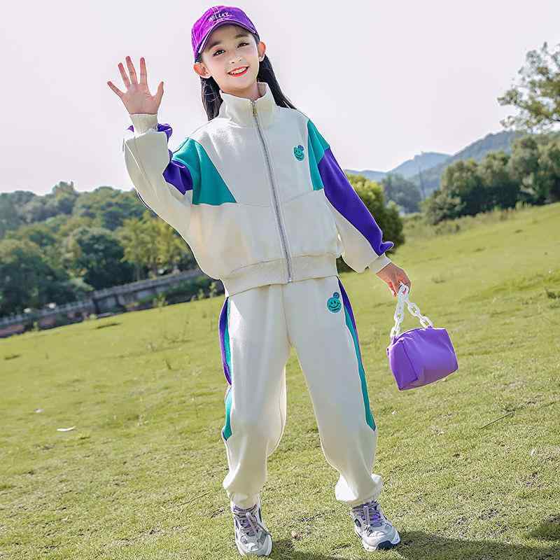セットアップ 女の子 ガールズ 子供服 春秋 長袖 ロングパンツ 上下セット カジュアル スポーツ ルームウェア 普段使い おしゃれ かわいい 2点セット