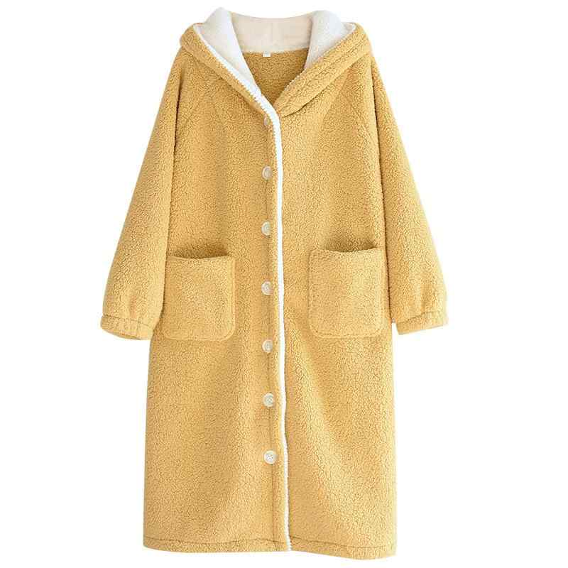 ルームウェア レディース もこもこ フリース ローブ パジャマ 厚手 裏起毛 暖かい 保温 ロング丈 秋冬 部屋着 ナイトガウン 女性用