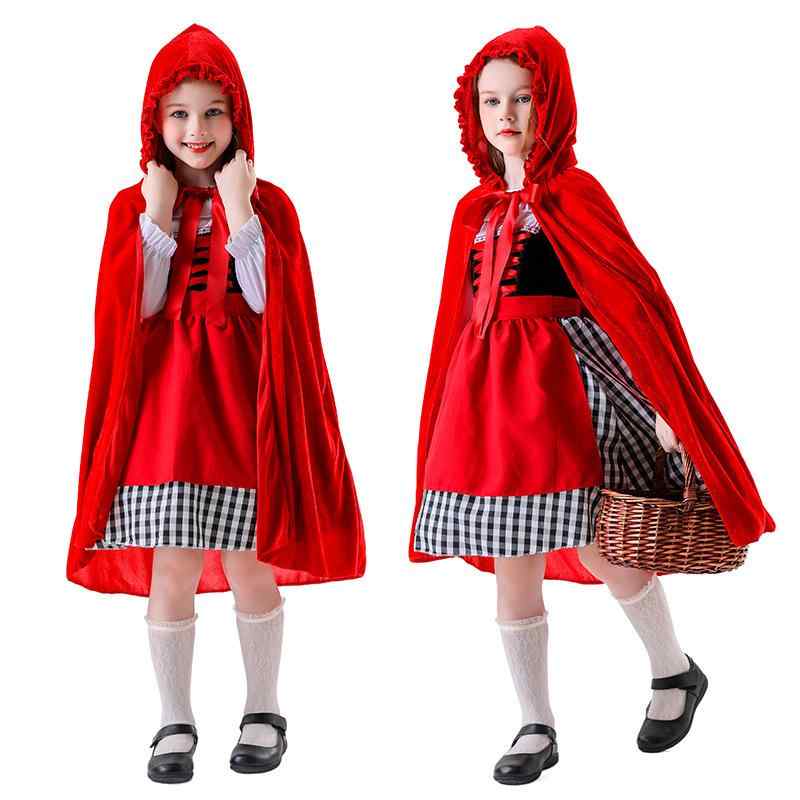 コスプレ 衣装 キッズ 赤ずきん 仮装 ハロウィン パーティー 舞踏会 キャラクター なりきり 発表会 イベント 学園祭 文化祭 かわいい ドレス コスチューム マント