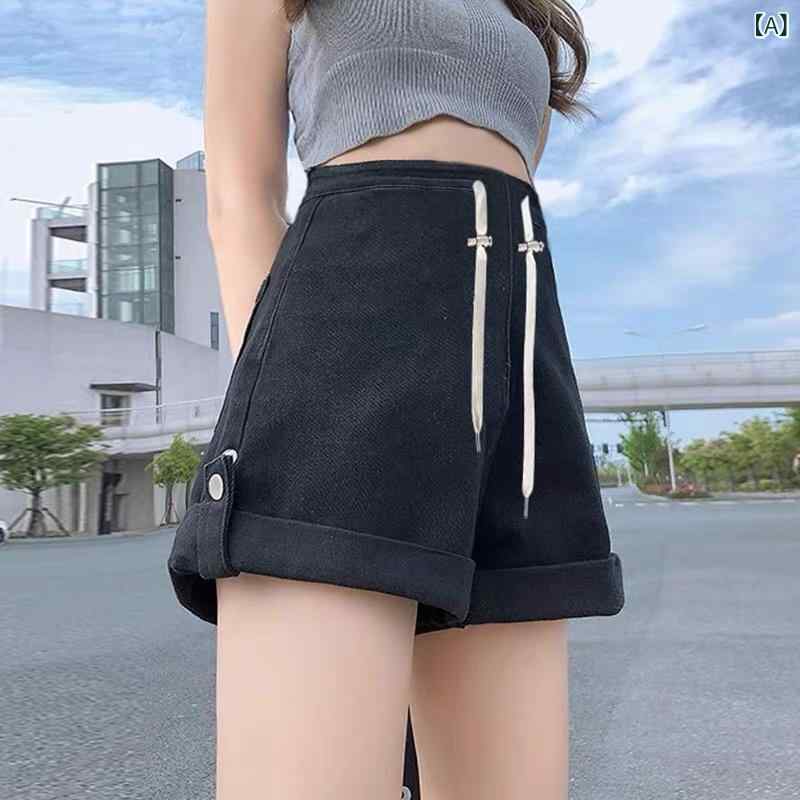 マタニティ デニム ショートパンツ 妊婦 お腹サポート ドローコード 夏 薄手 軽量 カジュアル ゆったり ハーフ丈 ワイドレッグ ペティート 黒 青 白 普段使い レジャー