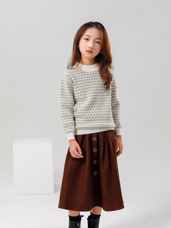 セーター 女の子 長袖 厚手 ゆったり ひまわり柄 丸首 秋冬 柔らかい 暖かい ニット トップス インナー 普段使い おしゃれ かわいい 子供 レイヤード プルオーバー カジュアル|おうち健康生活