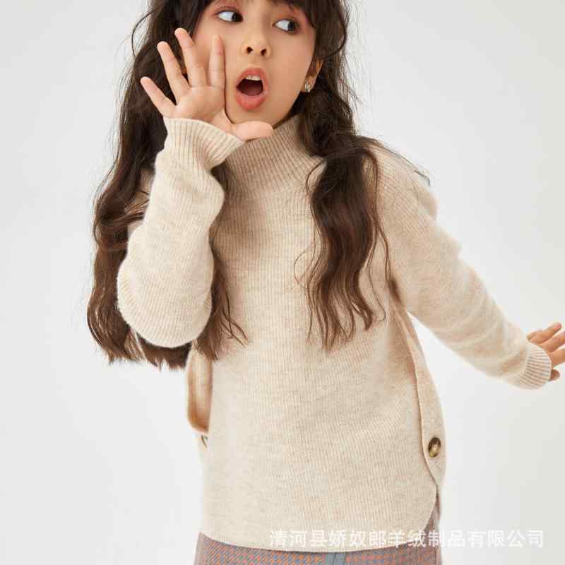 スウェーター お嬢さん 秋冬 キャッシュメア 長袖 労働者の一団首っ玉 韓国 心地よい 愛くるしい 英倫風 格好のいい 細長い切口 パステル色の 毛糸 純色 白 駱駝 薄墨色 アウター 普段使い