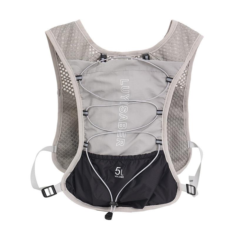 スポーツバックパック メンズ レディース ランニング 登山 徒歩 サイクリング マラソン 防水 超軽量 速乾 通気性 ナイロン ポリエステル 弧形肩帯 春 アウトドア 黒 白 グレー