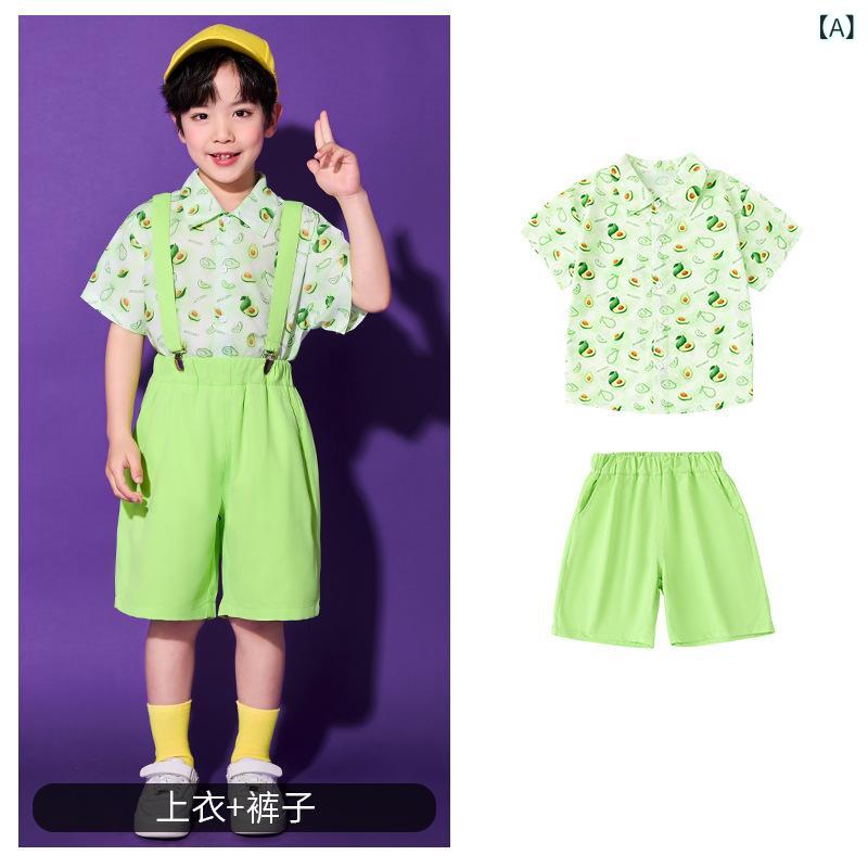 チアリーディング 衣装 子供 男の子 女の子 セット アボカドグリーン 蛍光グリーン イエロー シャツ ショートパンツ プリーツスカート ポリエステル 柔軟 スクールスタイル オールシーズン 幼稚園 小学生 ステージ パフォーマンス グループ 活動 4,406円