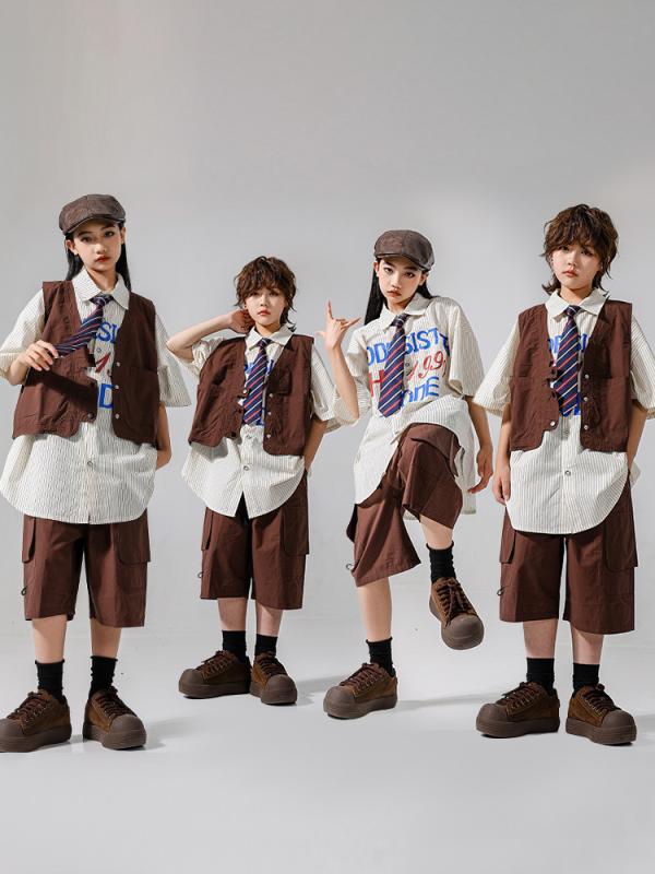 ダンス衣装 子供 男の子 女の子 ストリートダンス セット ヒップホップ ジャズダンス ブレイキング パフォーマンス 柔軟 ポリエステル オールシーズン クール かっこいい 普段使い 学校行事 4,300円