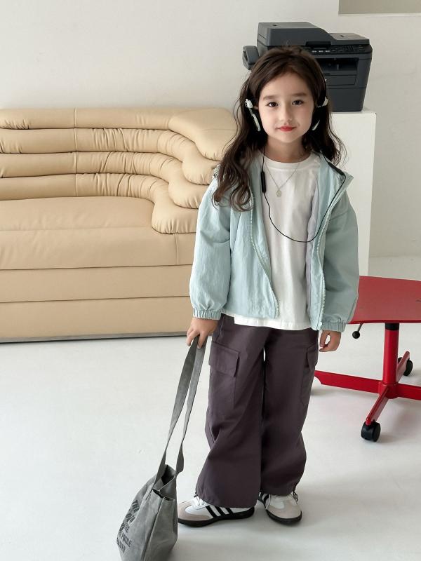カーゴパンツ キッズ 男の子 女の子 秋 大きなポケット 綿 快適 ロングパンツ 束脚 カジュアル スポーツ 無地 黒 グレー ピンク 柔らかい ゴムウエスト 普段使い レジャー 動きやすい