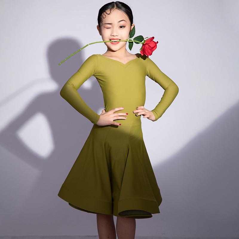 ダンス衣装 女の子 子供 ラテン 夏 競技用 プロフェッショナル 標準 ナイロン スパンデックス 伸縮性 軽量 ステージ ブルー レッド ピンク｜おうち健康生活