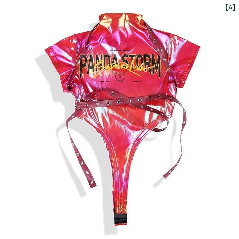 子供ダンス衣装 女の子 ジャズダンス ヒップホップ ストリートダンス ランウェイ オールインワン きらびやか トレンド クール 個性的 合わせやすい パフォーマンス服 ポリエステル 赤 黒 春 セット 4,167円