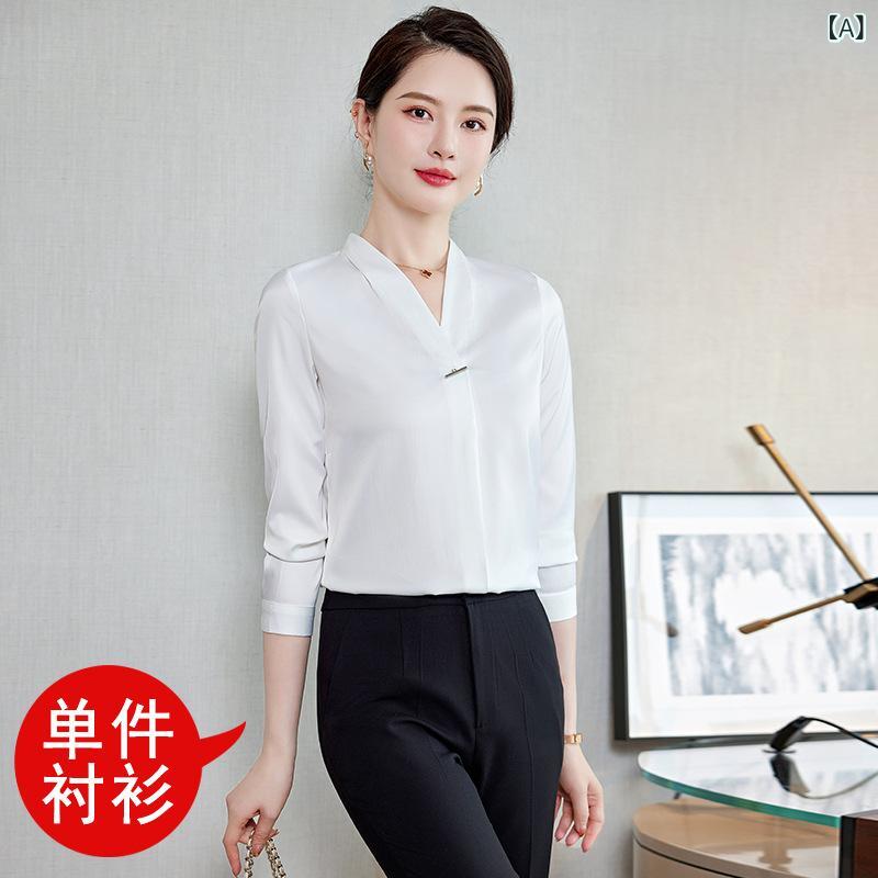 ホテル制服 レディース 春 フロント レセプション 受付 ベスト セット スーツ サービス員 綿 ポリエステル混 長袖シャツ ロングパンツ 白 黒 灰 エレガント 上品 ビジネス フォーマル