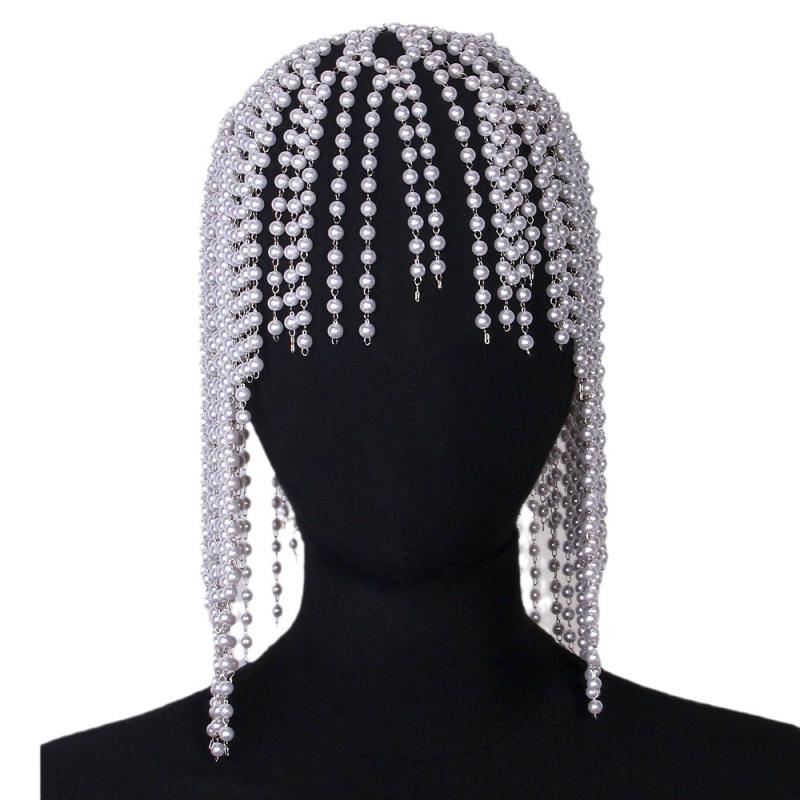 ヘアアクセサリー レディース シルバー パール タッセル 高級感 夏 パーティー ステージ シンプル 通勤 ファッション アクセサリー かわいい 普段使い