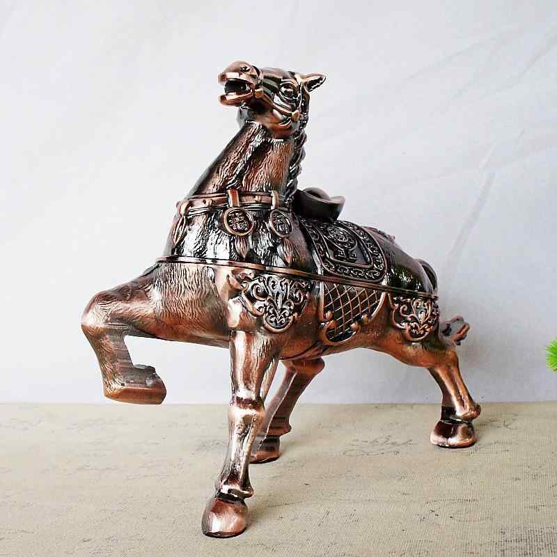 アッシュトレイ 金属製 古銅 赤古銅 クラシック インテリア 家庭用 オフィス用 装飾品 ラッキーアイテム 縁起物 細工精巧