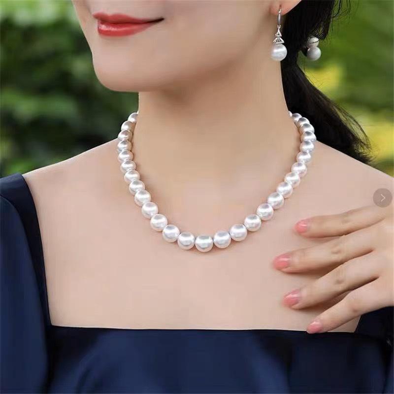 パール ネックレス メンズ レディース 淡水パール シルバー 近円形 チェーン 多層 レイヤード 高級感 シンプル 普段使い 汎用｜おうち健康生活