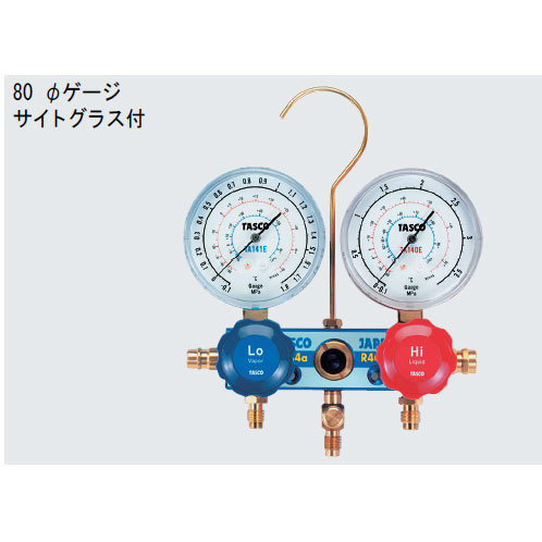 TASCO ゲージマニホールド (カーエアコン用) R134a TA126