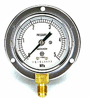 TASCO 圧力計 5.0MPa 1/4F 60φ 下出し ツバツキ TA148F-150