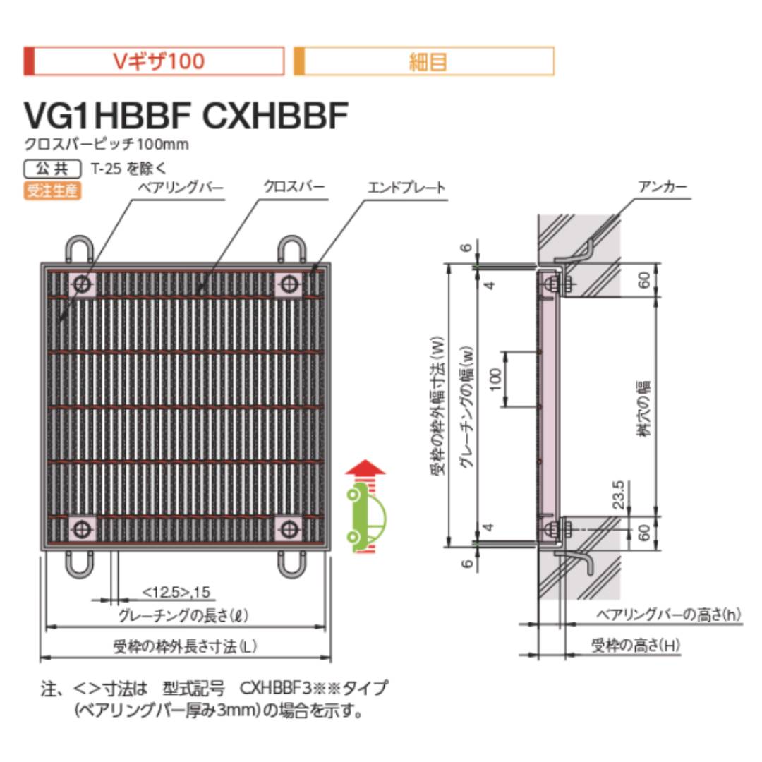 《※受注生み出すこと品》【中部コーポレーション】雄捩子据えつける式 所せまい四角四面桝用スチールグレーチング 溝蓋 本体のみ 当て嵌める掛け目：T-2CXHBBF 332-44A大きさ：506×500×32（粍）