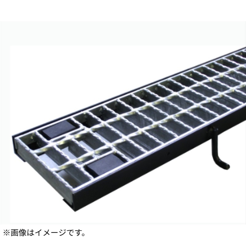 【中部コーポレーション】騒々しい音押しとどめる 組み上げる外構用雄捩子くっ付ける式スチールグレーチング 溝蓋 本体のみ 当て嵌める掛け目：T-2VG5BR 25S-2大きさ：995×250×25 (粍)